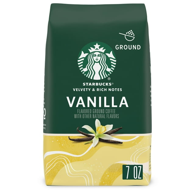 Starbucks Vanilla Flavored, Ground Coffee, Naturally Flavored, 7 oz