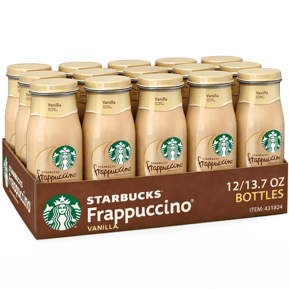 Starbucks Vanilla Frappuccino Chilled Coffee Drink 13.7 fl oz Bottles 12 Pack