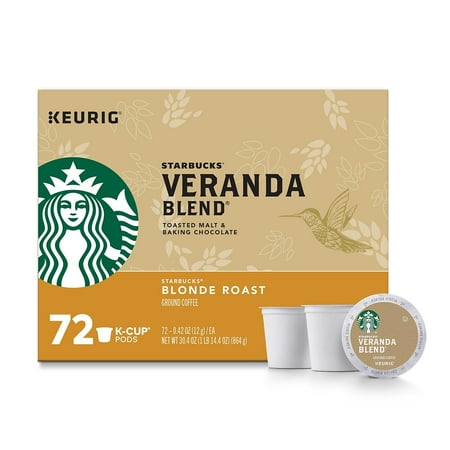 Starbucks Veranda Blend Ground Coffee, Blonde Roast K-Cups (72 Ct.)