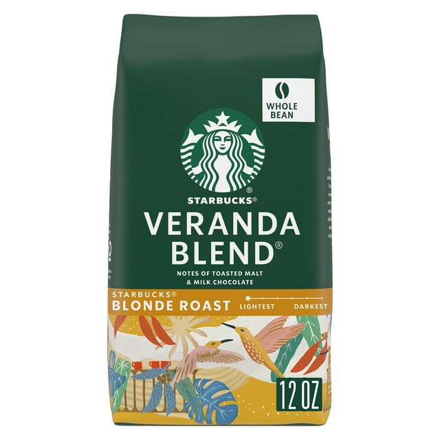 Starbucks Veranda Blend, Whole Bean Coffee, Starbucks Blonde Roast, 12 oz
