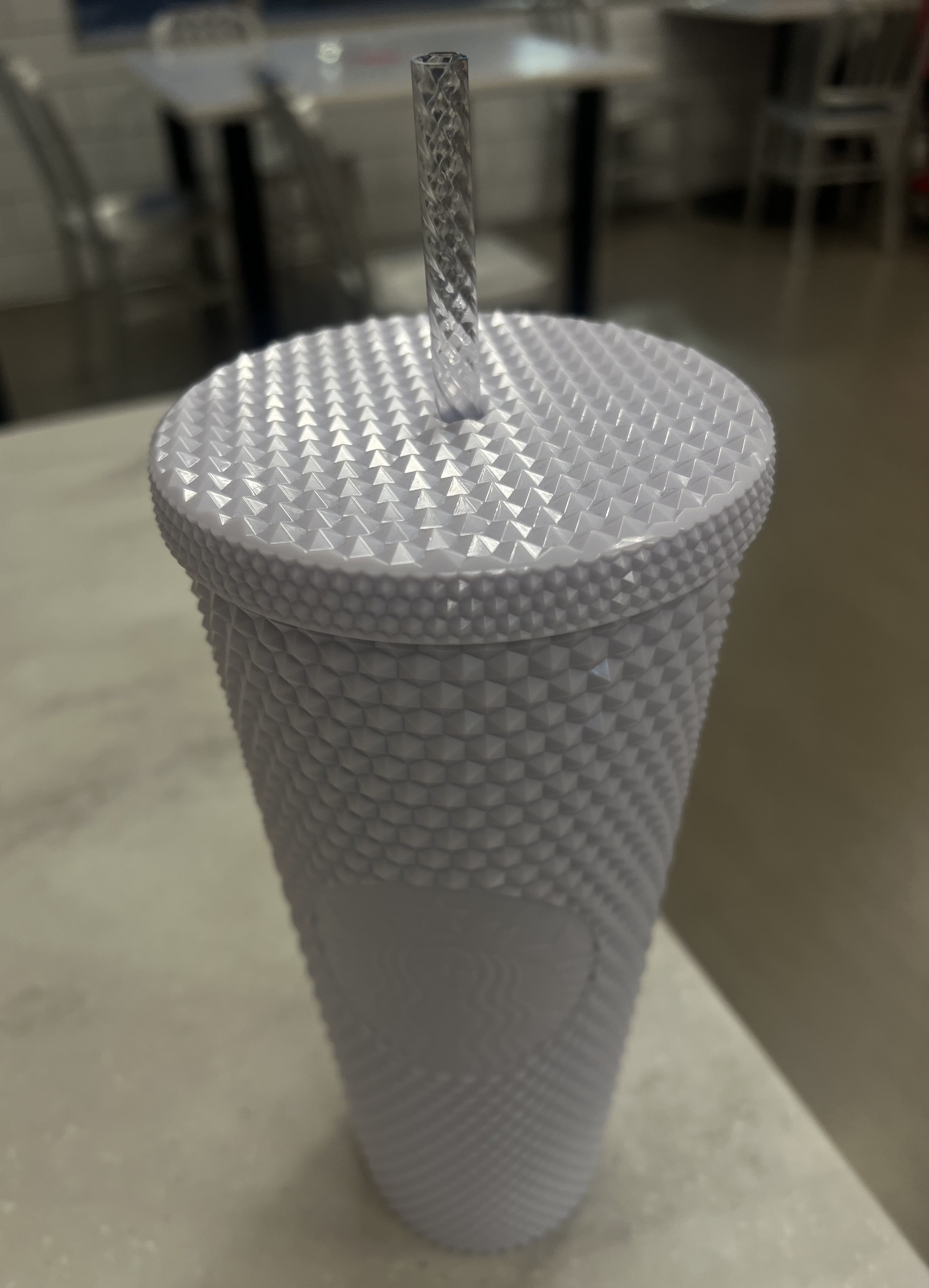 Starbucks White Bling Cold Cup 24OZ Studded Siren Core Holiday FW24