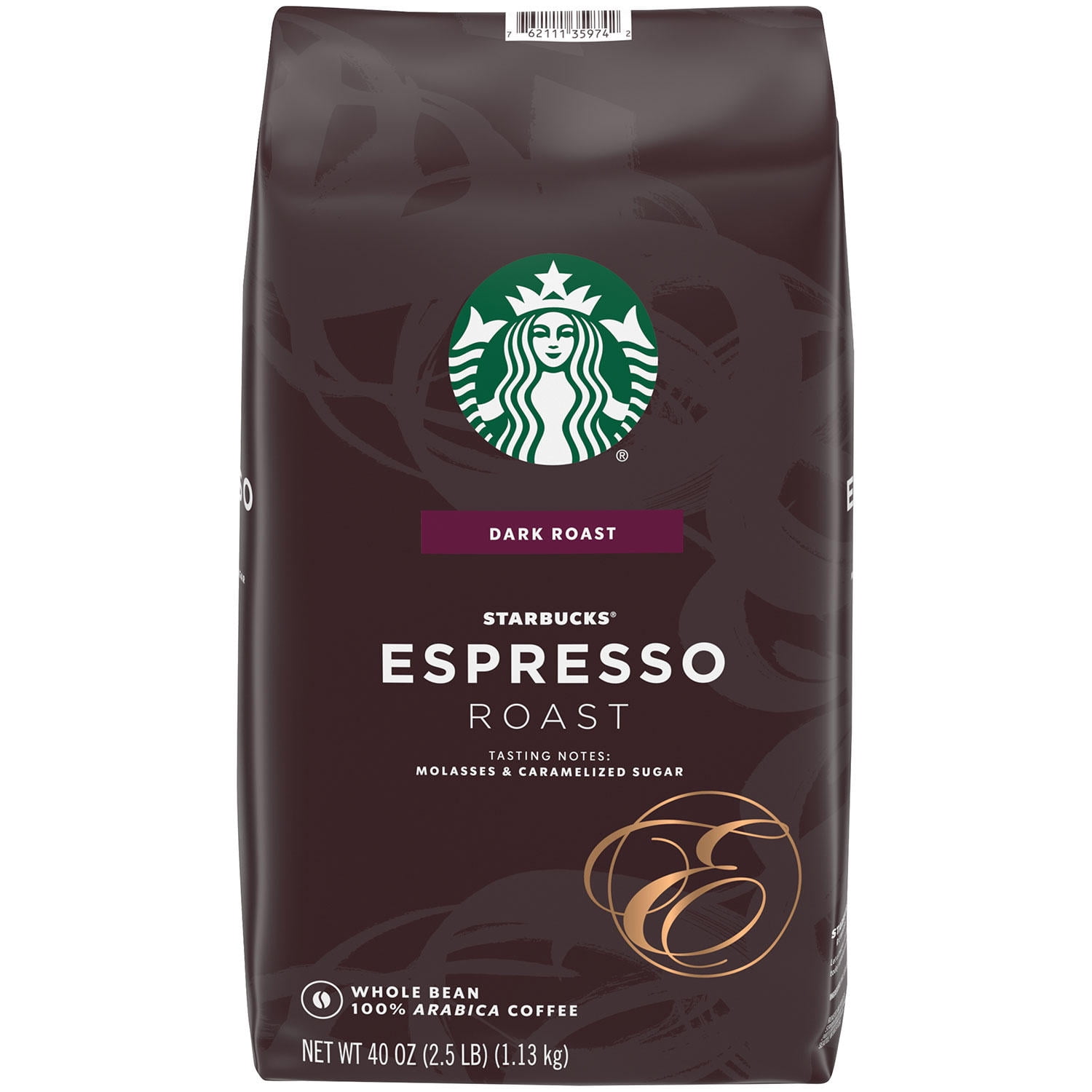 Starbucks 100% Arabica Whole Bean Coffee, Espresso Roast