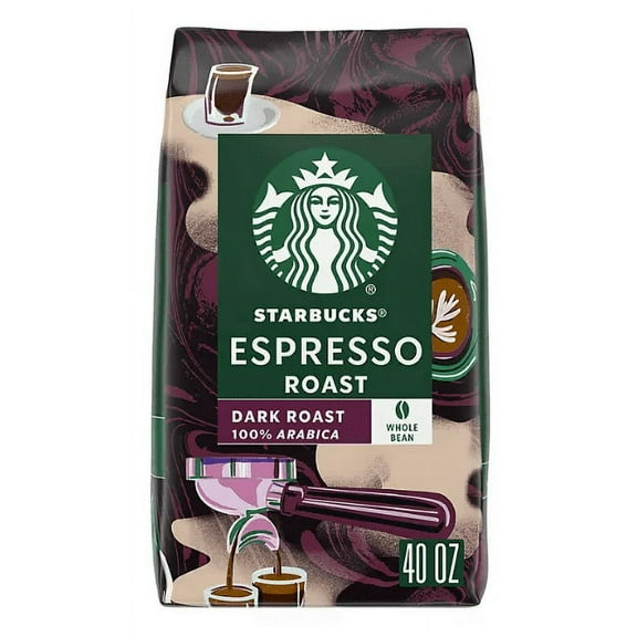 Starbucks Whole Bean Coffee, Espresso Roast Dark (40 oz.)