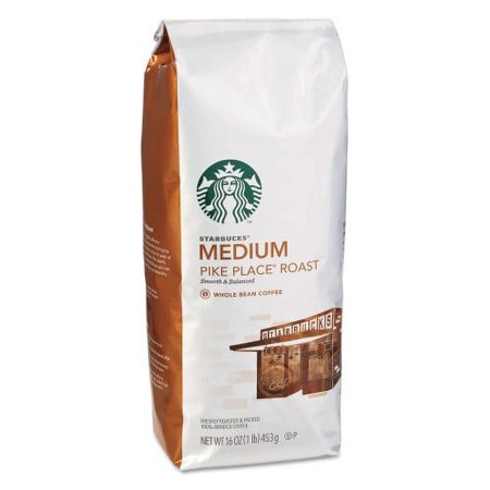 Starbucks Whole Bean Coffee, Pike Place Roast, 1 lb Bag, Each