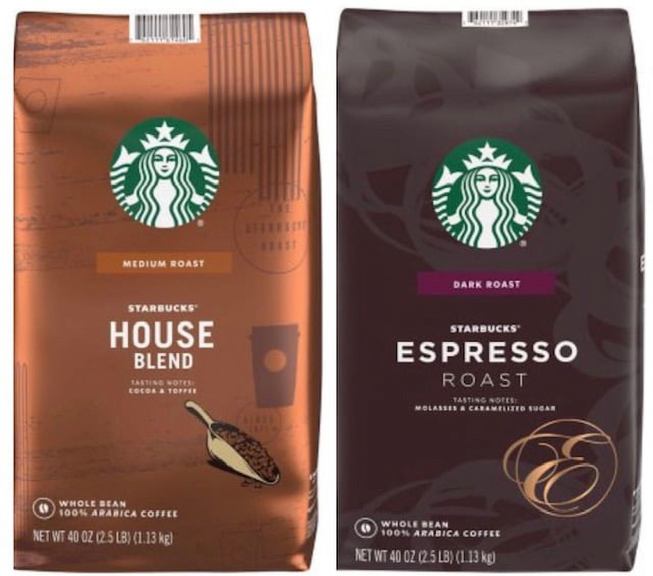 Starbucks Whole Bean Coffee Variety Pack Espresso Dark Roast Whole