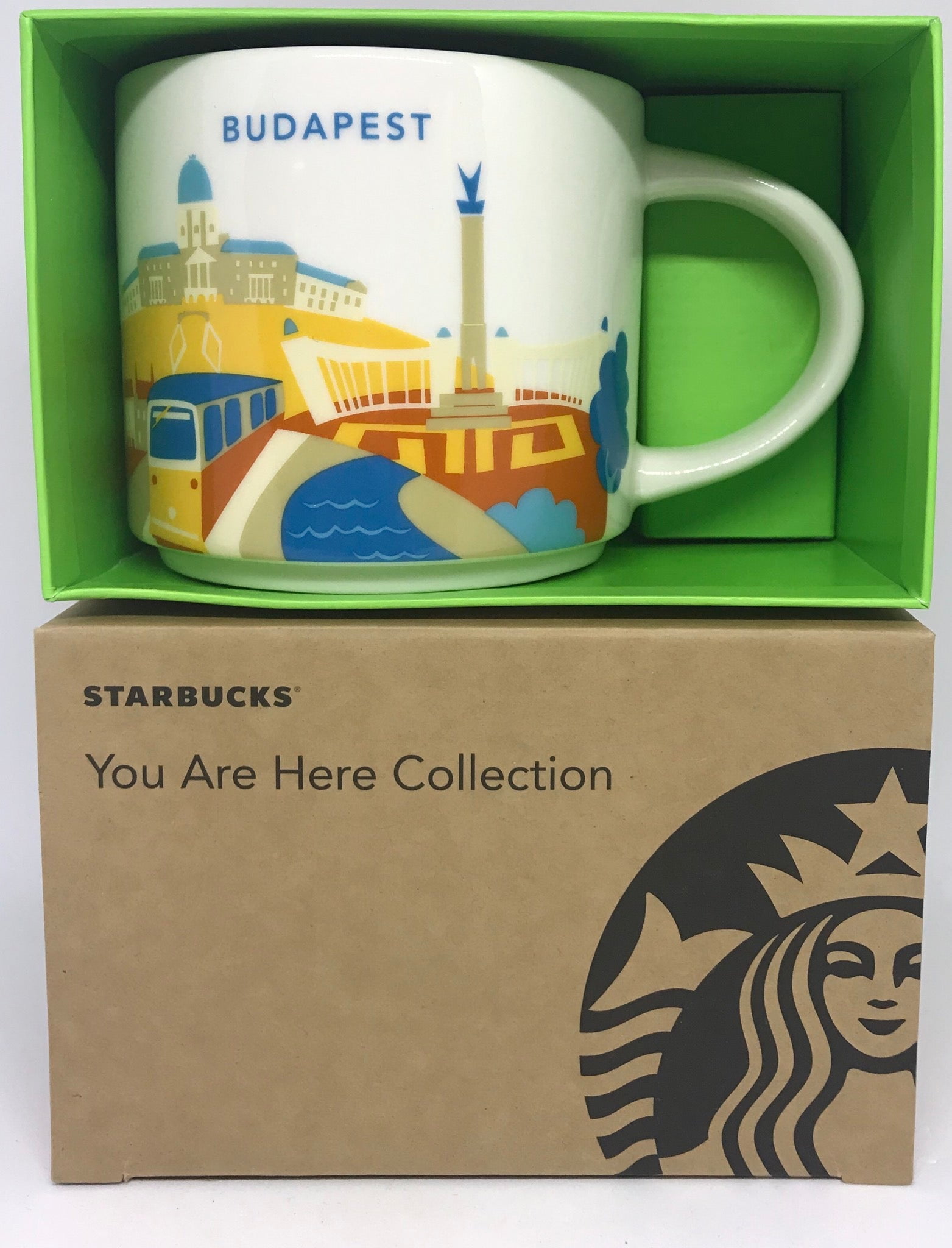 Starbucks You Are Here Budapest Hungary Ceramic Coffee Mug New