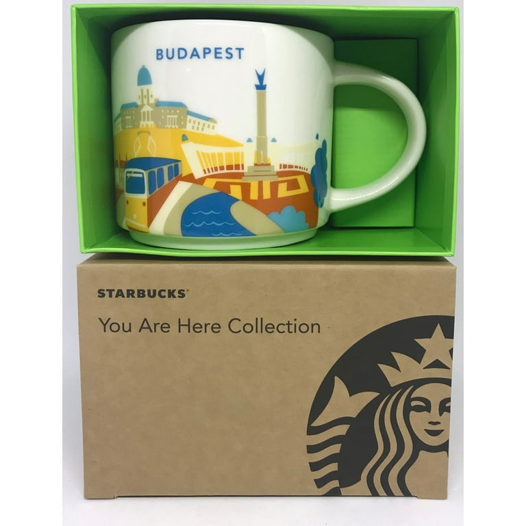 Starbucks You Are Here Budapest Hungary Ceramic Coffee Mug New