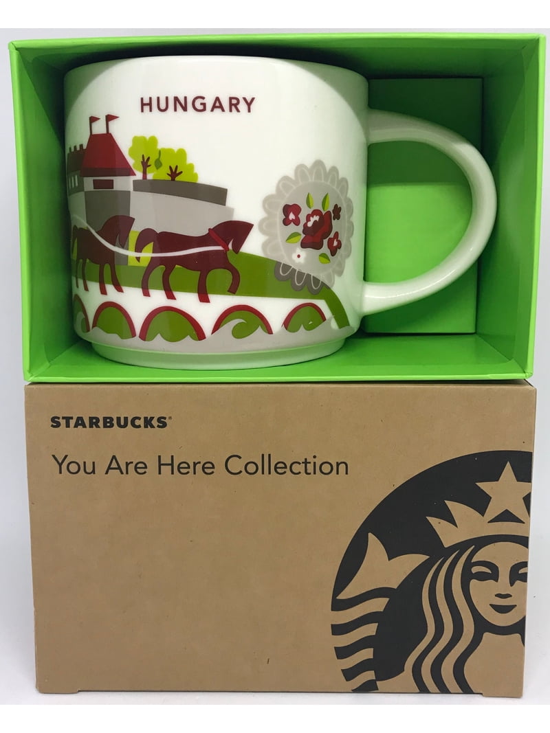 Starbucks You Are Here Collection Hungary Ceramic Coffee Mug New W