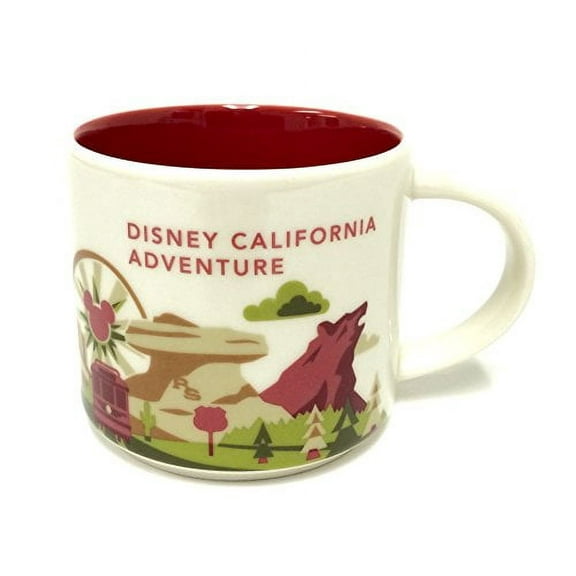 Starbucks You Are Here Disney California Adventure Edition White Coffee Mugs