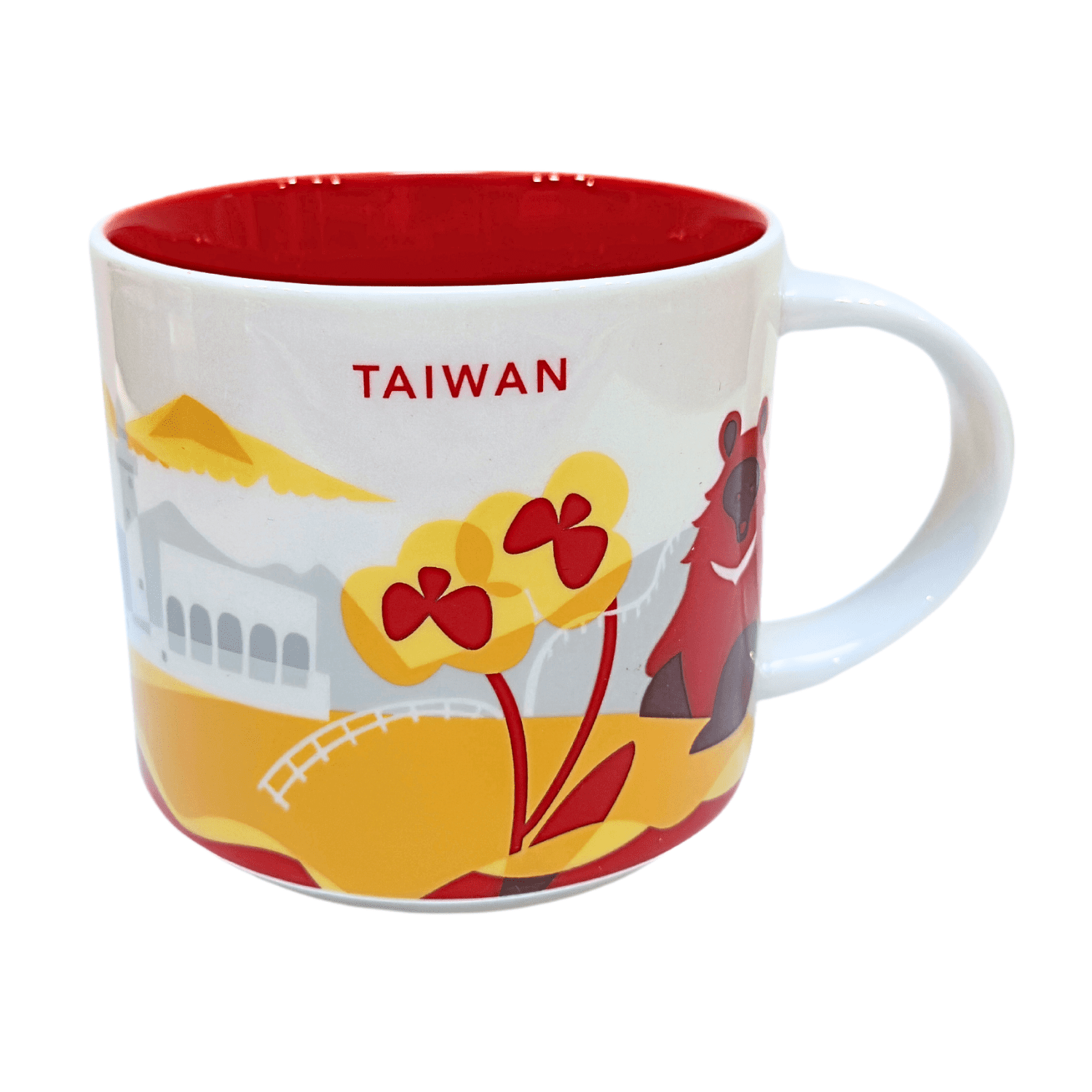 Starbucks You Are Here Series Taiwan Ceramic Mug, 14 Oz