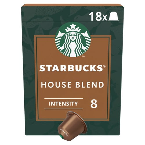 Starbucks by NESPRESSO House Blend Coffee Capsules, 18 pods per pack, British Import (Pack of 3)