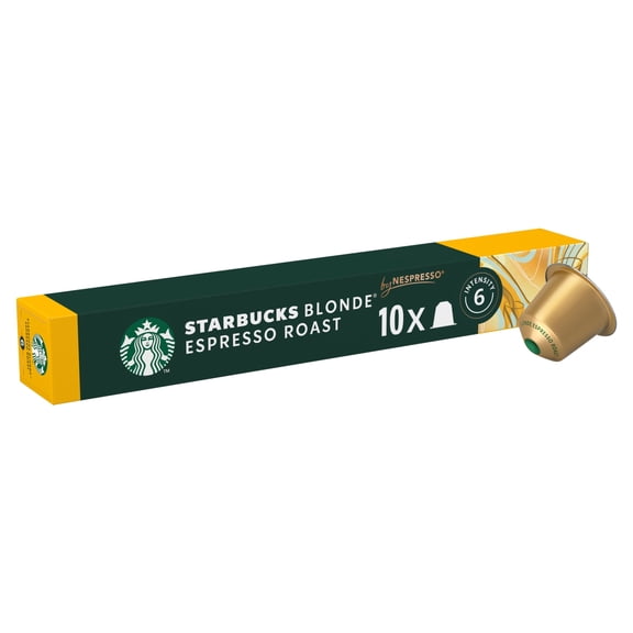 Starbucks by Nespresso Blonde Espresso Roast Coffee Pods x10 53g Imported from Britain