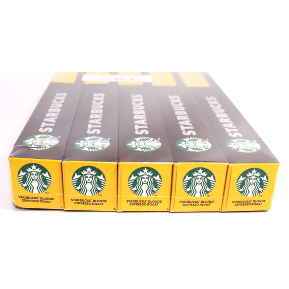 Starbucks by Nespresso, Blonde Roast Espresso (50-count single serve capsules) 5 pack of 10 capsules
