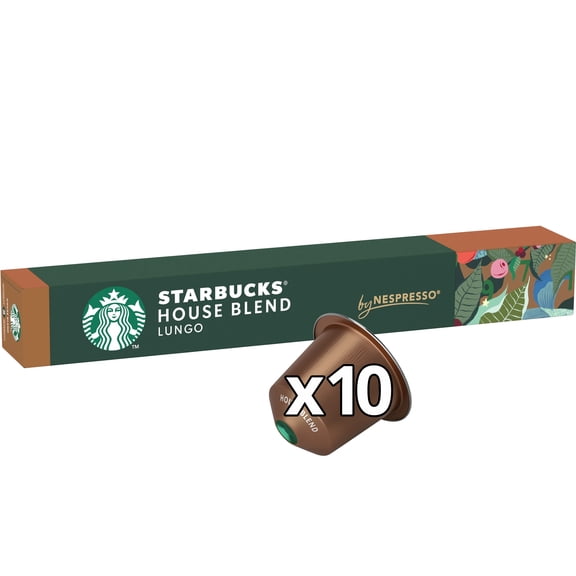 Starbucks by Nespresso House Blend Lungo Coffee Pods x10 57g, Imported from Britain