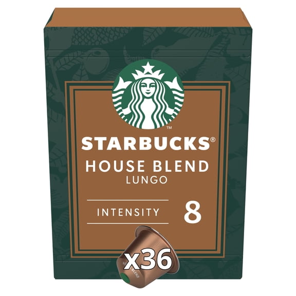 Starbucks by Nespresso House Blend Lungo Coffee Pods x36 206g Imported from Britain