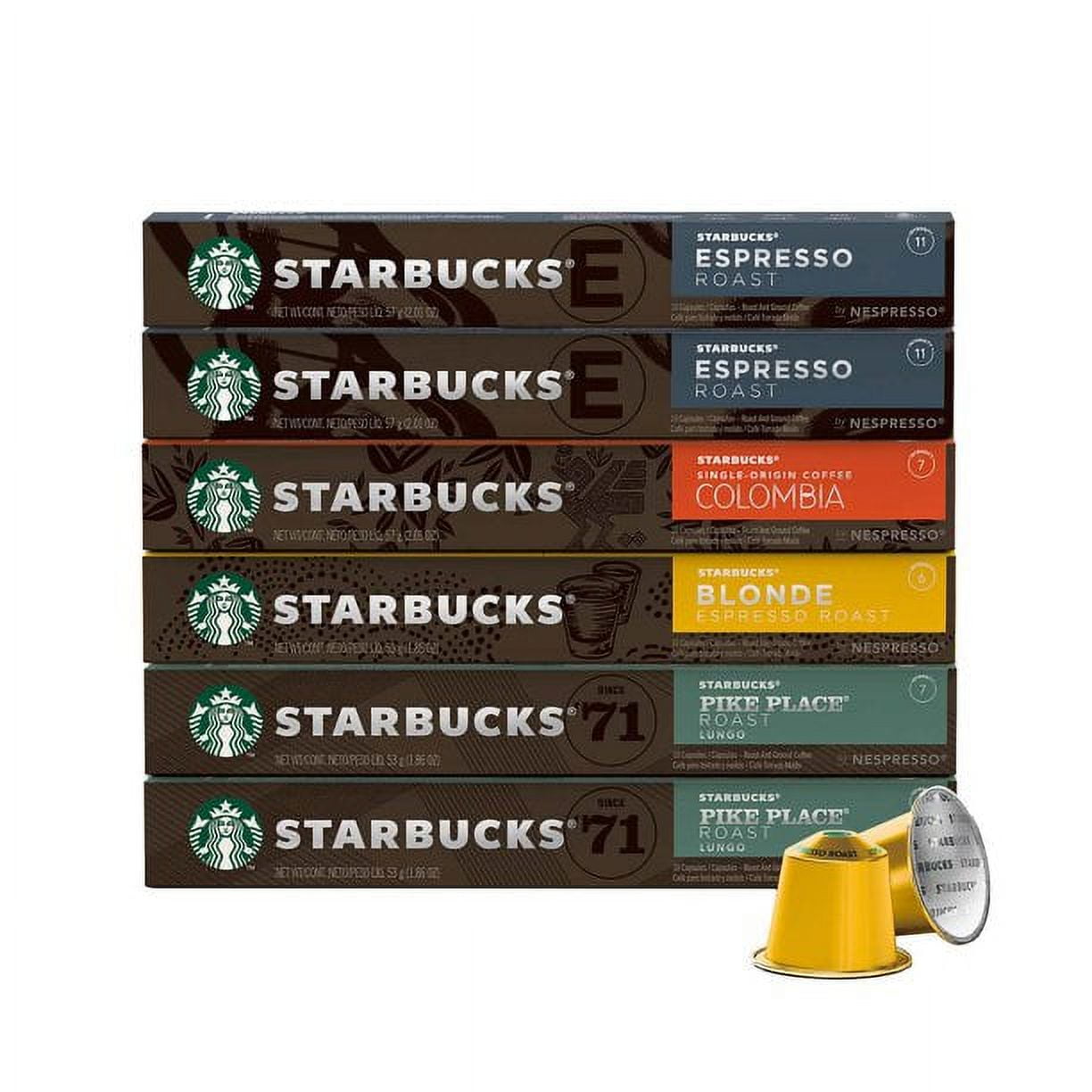 Starbucks by Nespresso Original Line Capsules Blonde Espresso Roast Pods,  60 ct.