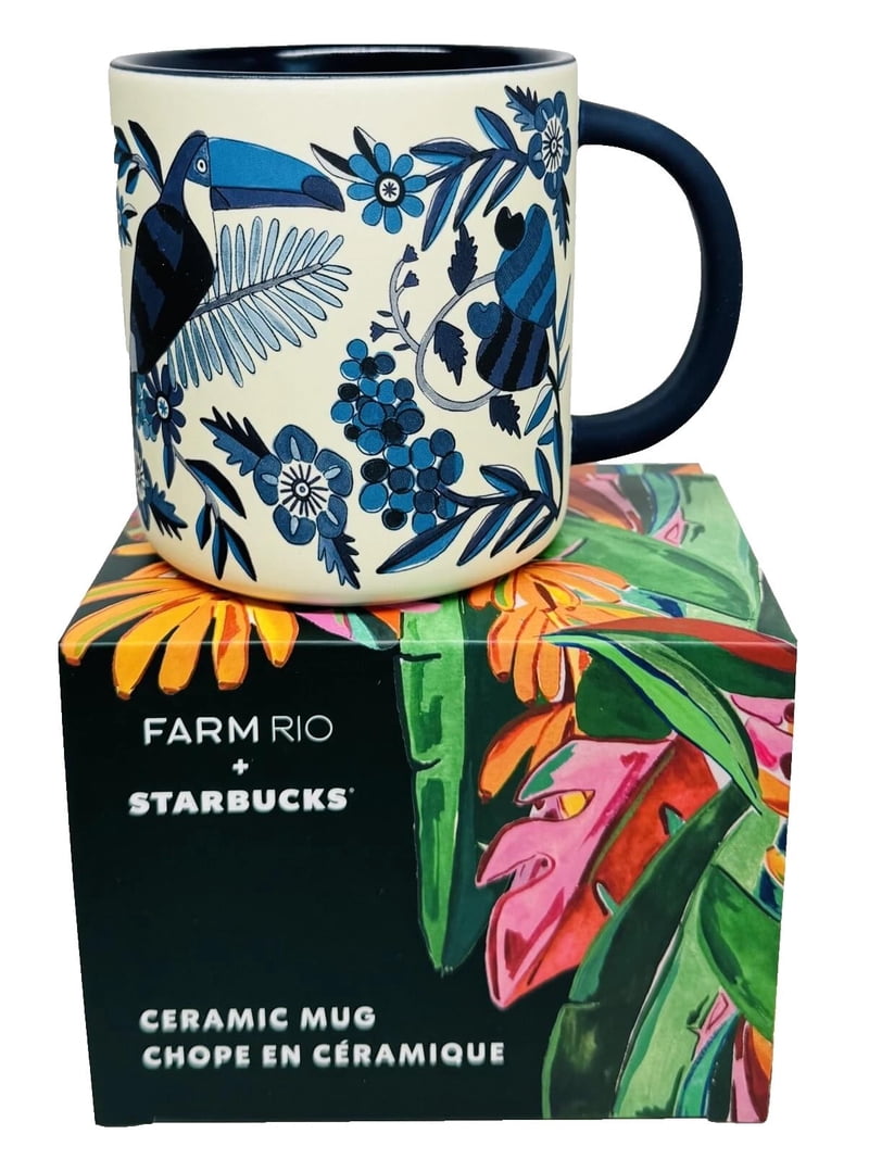 Starbucks Coffee - N　Starbucks マグ　6種 Starbucks x FARM Rio 2025 Lenço Azulejo Mug, 14 oz, Ceramic Coffee