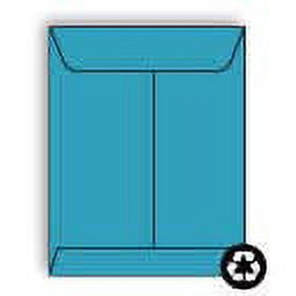 Starburst® Blue Catalog Envelopes, 10" x 13", Brightly Colored Sulphite, 28 lb, Recycled, Acid Free, Vellum Finish, Center Seam, No Window - Box of 500 Envelopes