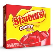 Starburst Cherry Gelatin Mix, 6 Servings, 3.91 oz Cardboard Box