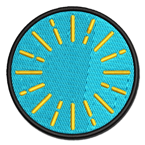 Starburst Decorative Star Sun Shine Flare Applique Multi-Color Embroidered Iron-On Patch - 2.0 Inch Mini