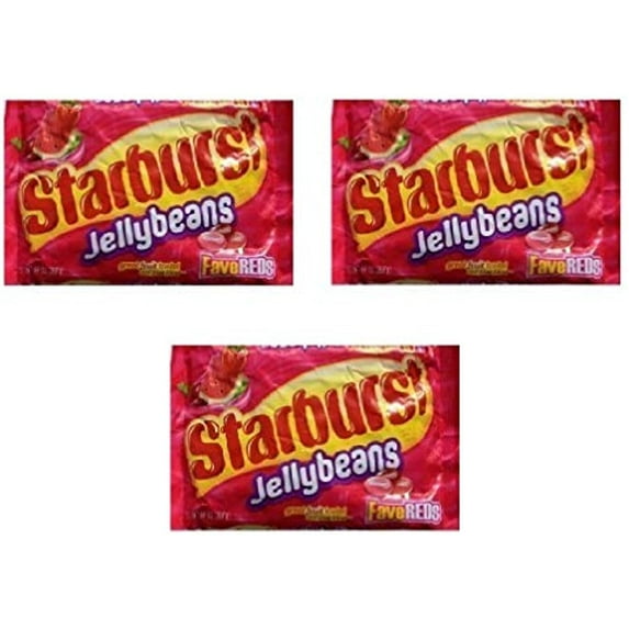 Starburst Fave Reds Jelly Beans, 14-Ounce Bag (Pack Of 3)