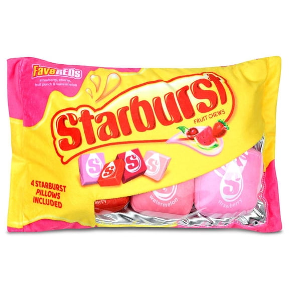 Starburst Fave Reds Packaging Fleece Plush Pillow