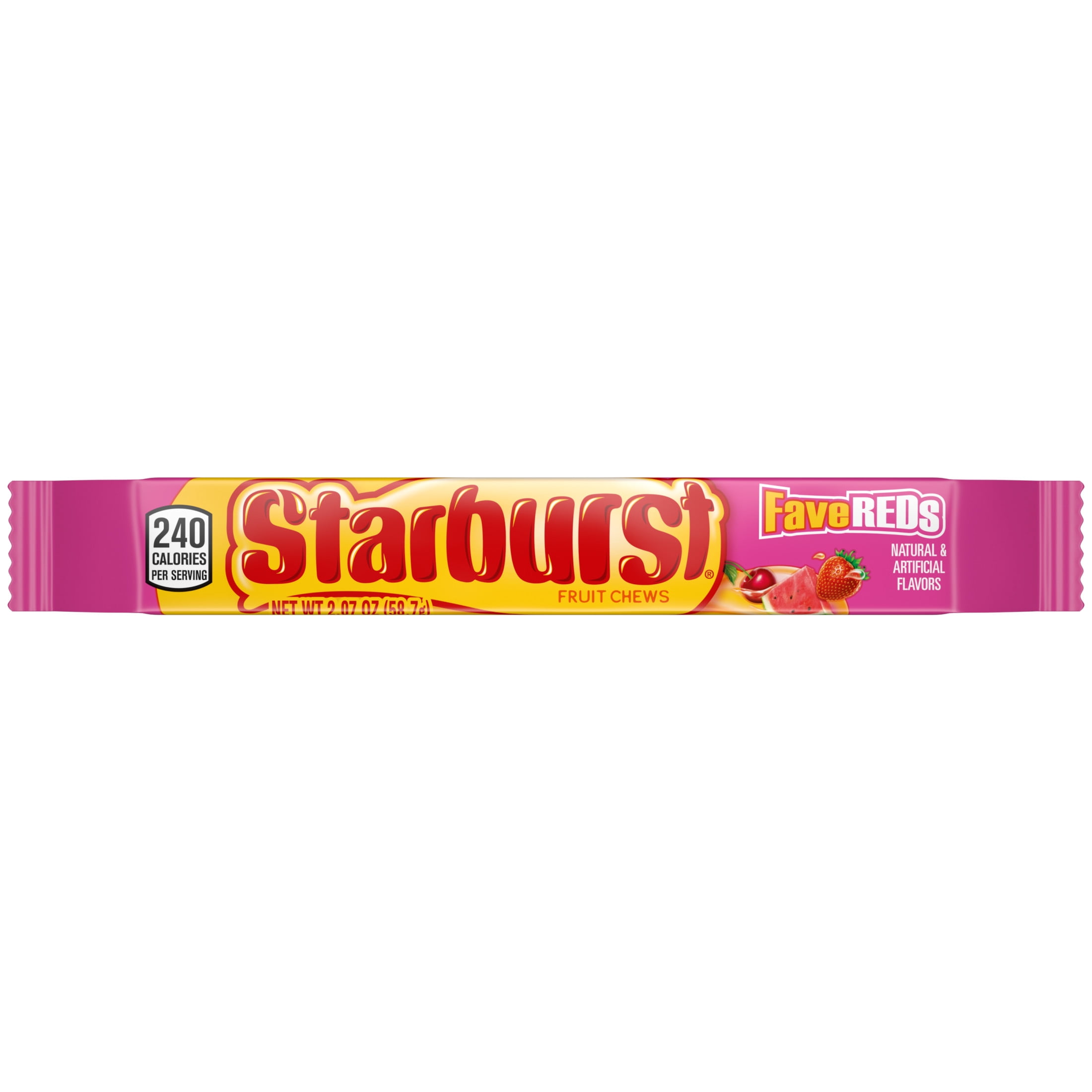 Starburst FaveREDs Fruit Chews Gummy Candy, Full Size - 2.07 oz