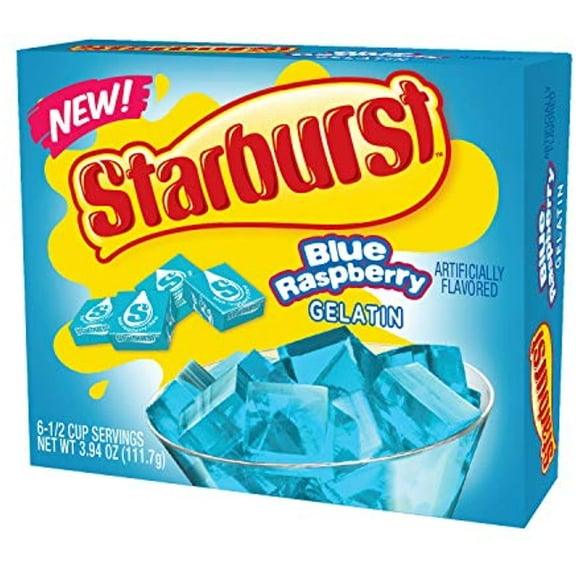 Starburst Gelatin, Blue Raspberry, 3.89 Oz (Pack Of 6)