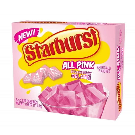 Starburst Gelatin, Strawberry, 3.89 OZ (Pack of 12)