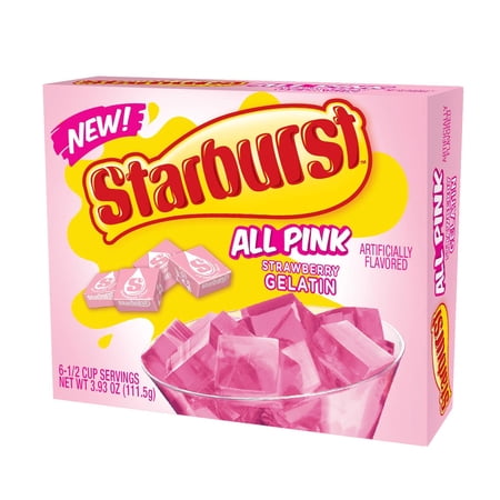 Starburst Gelatin, Strawberry, 3.89 Oz (Pack Of 3)