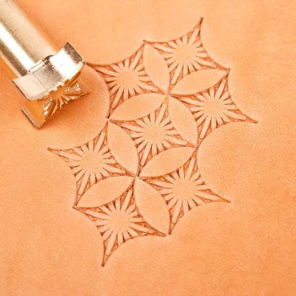 Starburst Geometric Leather Stamping Tool, Precision Brass Embossing Maker for Custom Journals & Wallets