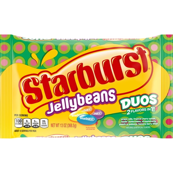 STARBURST Easter Duos Jelly Beans Candy, 13-Ounce Bag