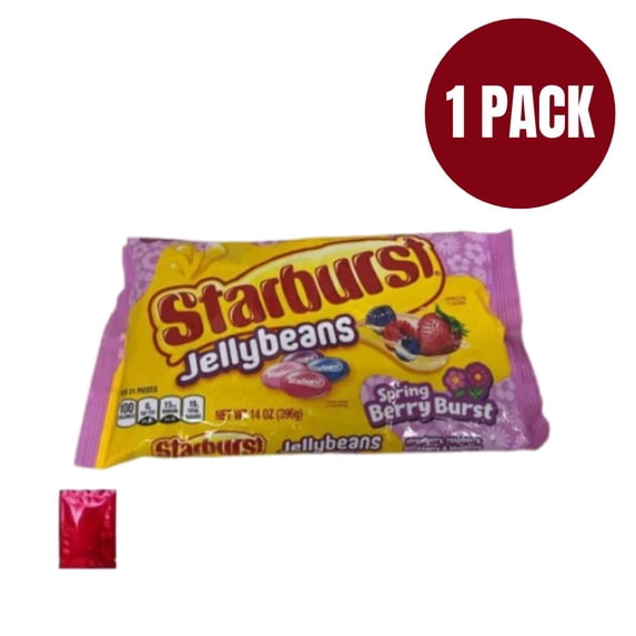 Starburst Jellybeans Spring Berry Burst Easter Candy, 14 oz Bag - Chewy Berry Fruit Flavors with Bonus LaPrima Morceau Bonbon