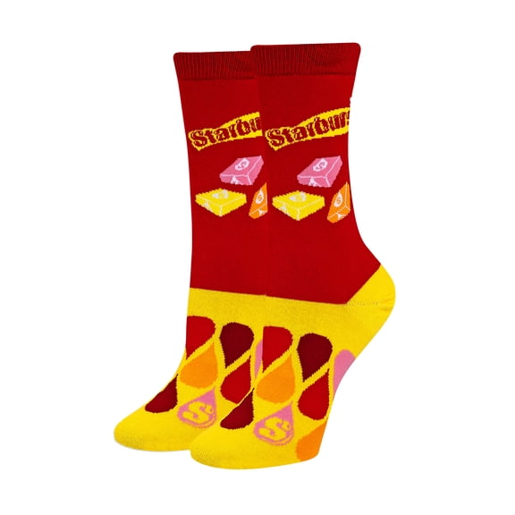 Cool Socks Starburst Juicy Candy Sweets Crew Socks, Size Medium