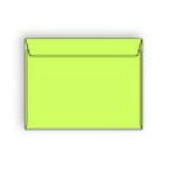 Starburst® Lime Booklet Envelopes, 9" x 12", Brightly Colored Sulphite, Recycled, Acid Free, Vellum Finish, Two Side Seams Under, No Window - Box of 500 Envelopes