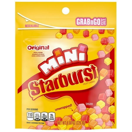 Starburst Mini Fruit Chews Original, Grab n Go8.0oz Pack of 2