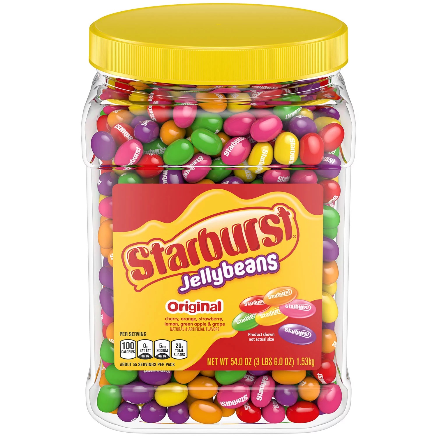Starburst Original Assorted Jelly Beans Chewy Candy Resealable Jar (54 oz.) - image 1 of 2