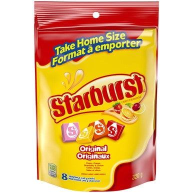 Starburst Original Fruit Chews Candy, Stand Up Pouch, 320g/11.3 oz