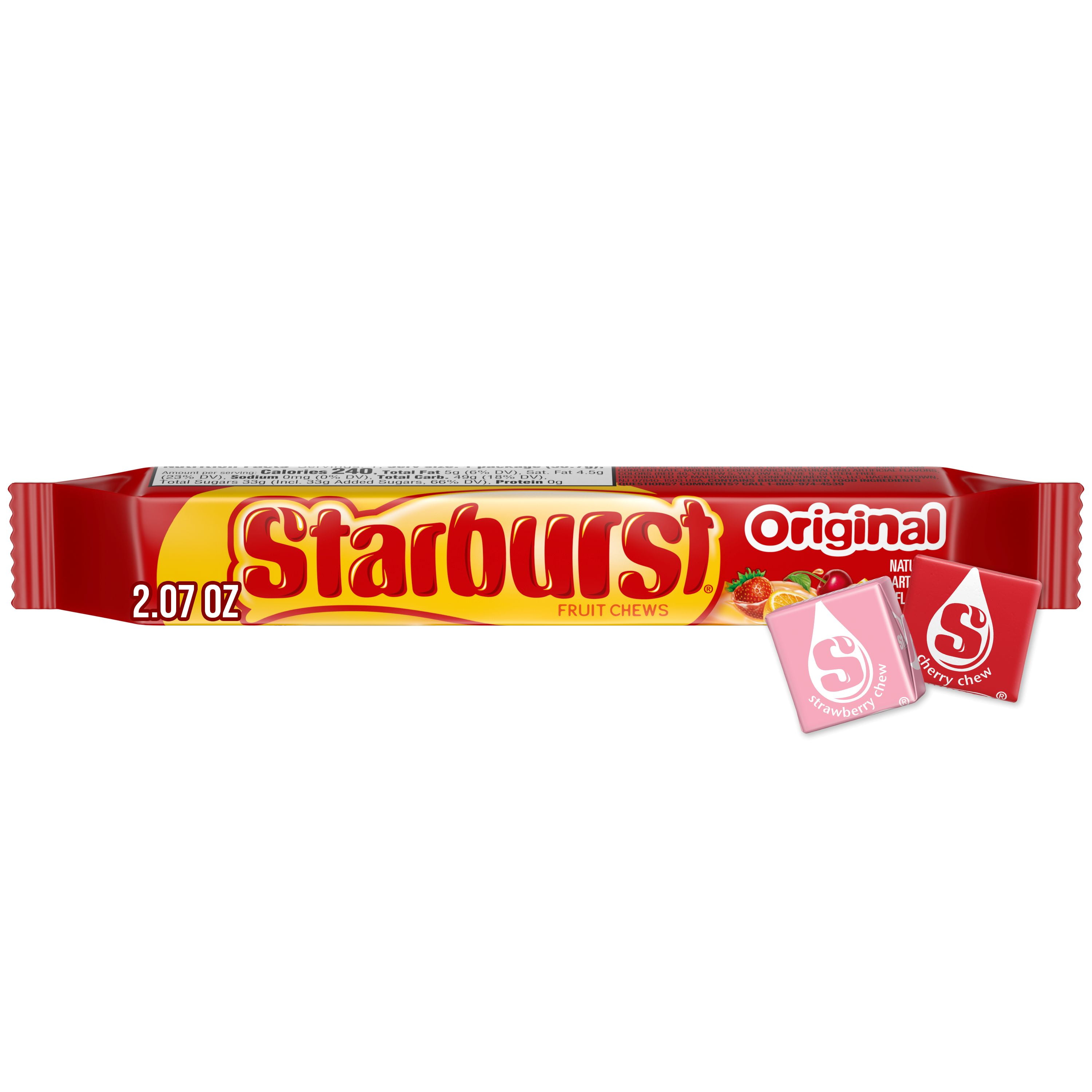 Starburst Original Fruit Chews Chewy Candy, Full Size - 2.07 oz