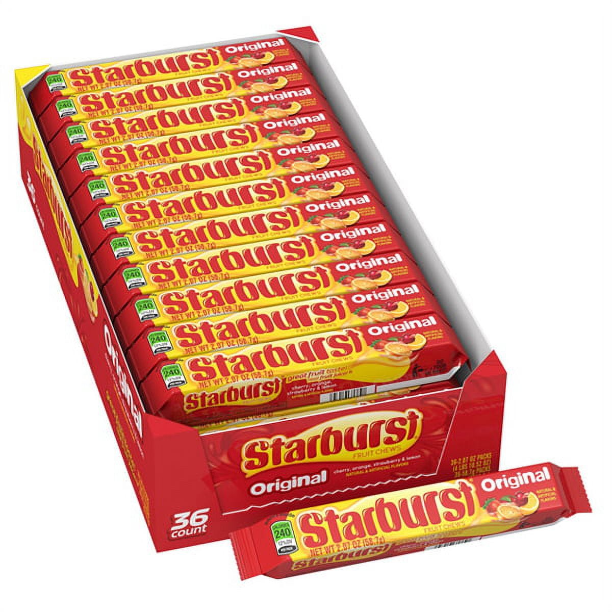 Starburst Original Fruit Chewy Candy 2 07 oz Individual Packs Pack of Starburst Original Fruit Chewy Candy 2 07 oz Individual Packs Pack of
