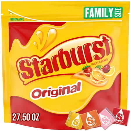 Starburst Original Fruit Chewy Candy Family Size 27.5 Ounce Resealable Bag