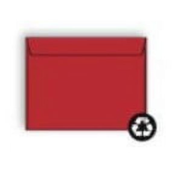 Starburst Red Booklet Envelopes, 6" x 9", Brightly Colored Sulphite, Recycled, Acid Free, Vellum Finish, Two Side Seams Under, No Window - Box of 500 Envelopes