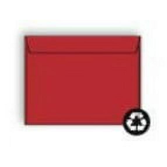 Starburst® Red Booklet Envelopes, 6" x 9", Brightly Colored Sulphite, Recycled, Acid Free, Vellum Finish, Two Side Seams Under, No Window - Box of 500 Envelopes