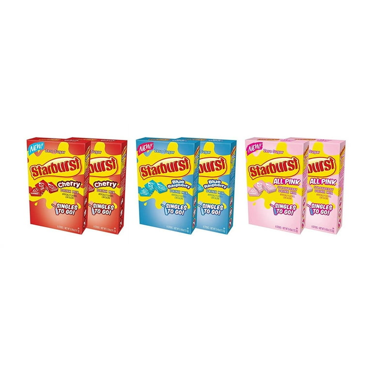 Starburst Single-To-Go Drink Mix Variety Pack with Cherry, Blue