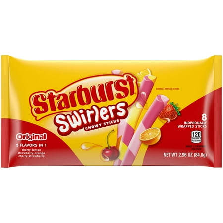 Starburst Swirlers Sticks Candy, Share Size - 2.96 oz Bag