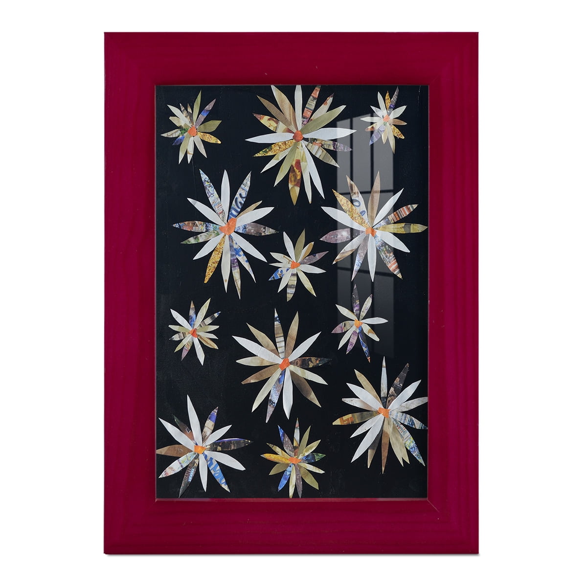 Starburst Too I - Framed Print w/glass - Cherry Red