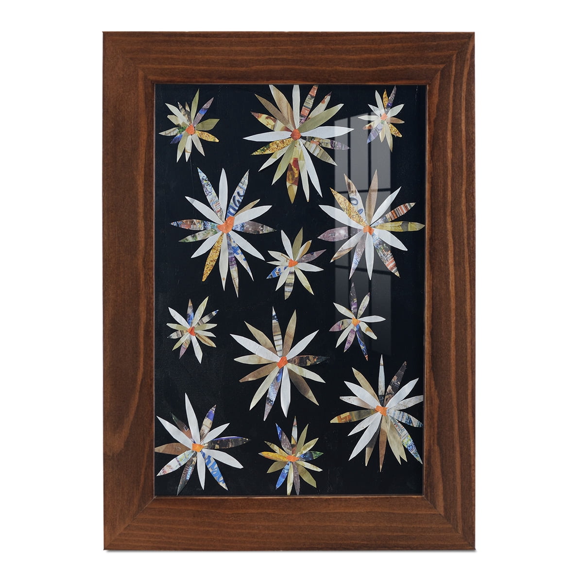 Starburst Too I - Framed Print w/glass - Chestnut