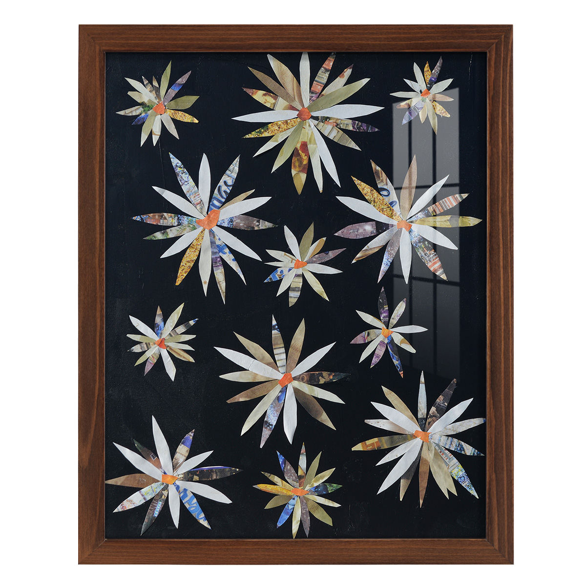 Starburst Too I - Framed Print w/glass - Chestnut