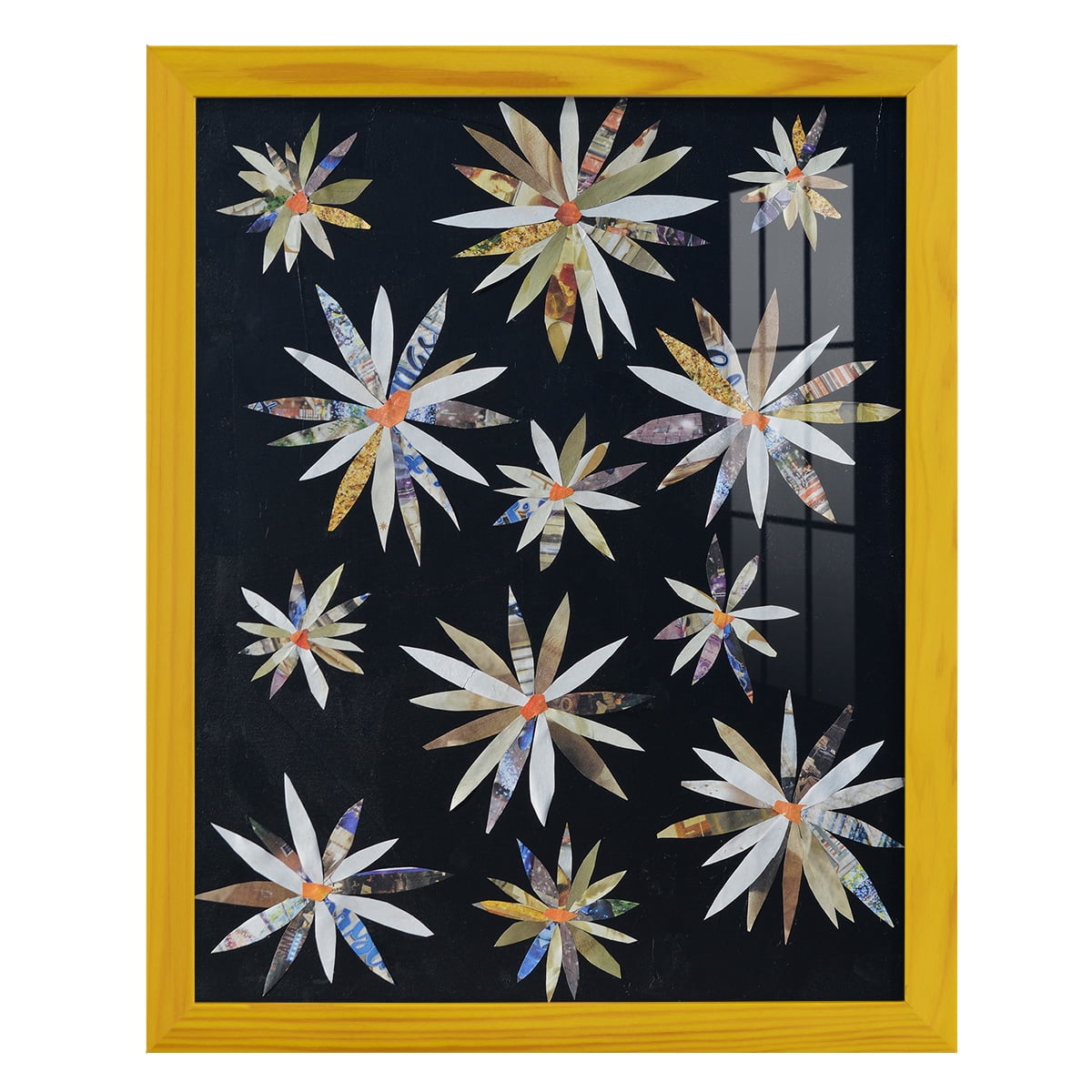 Starburst Too I - Framed Print w/glass - Sunflower Yellow