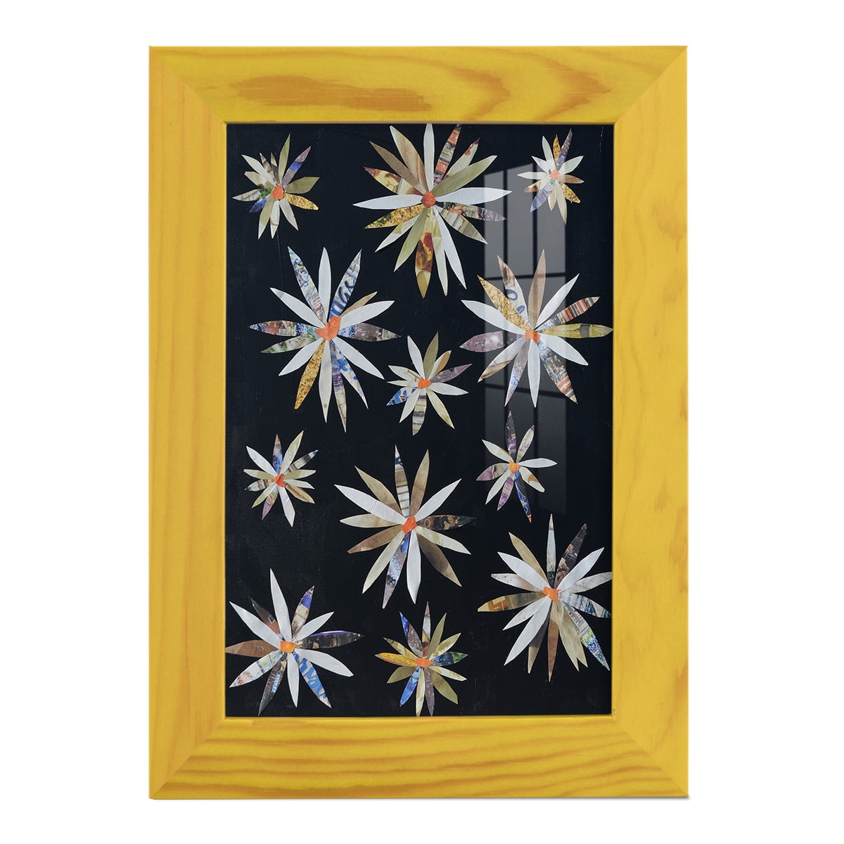 Starburst Too I - Framed Print w/glass - Sunflower Yellow